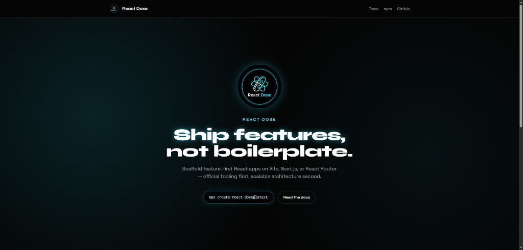 React Dose preview